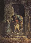 Jean Francois Millet Mother and child oil painting picture wholesale